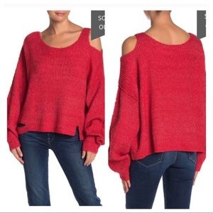NWT! WILDFOX Buffy Cold Shoulder Knit Sweater